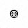 "Trailer" Deluxe Air Valve Knob - Black Maltese Cross Sticker