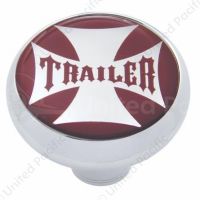 "Trailer" Deluxe Air Valve Knob - Red Maltese Cross Sticker
