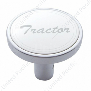 Long Air Valve Knob - Stainless Plaque With Cursive Script