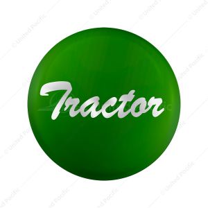 "Tractor" Glossy Air Valve Knob Candy Color Sticker - Emerald Green