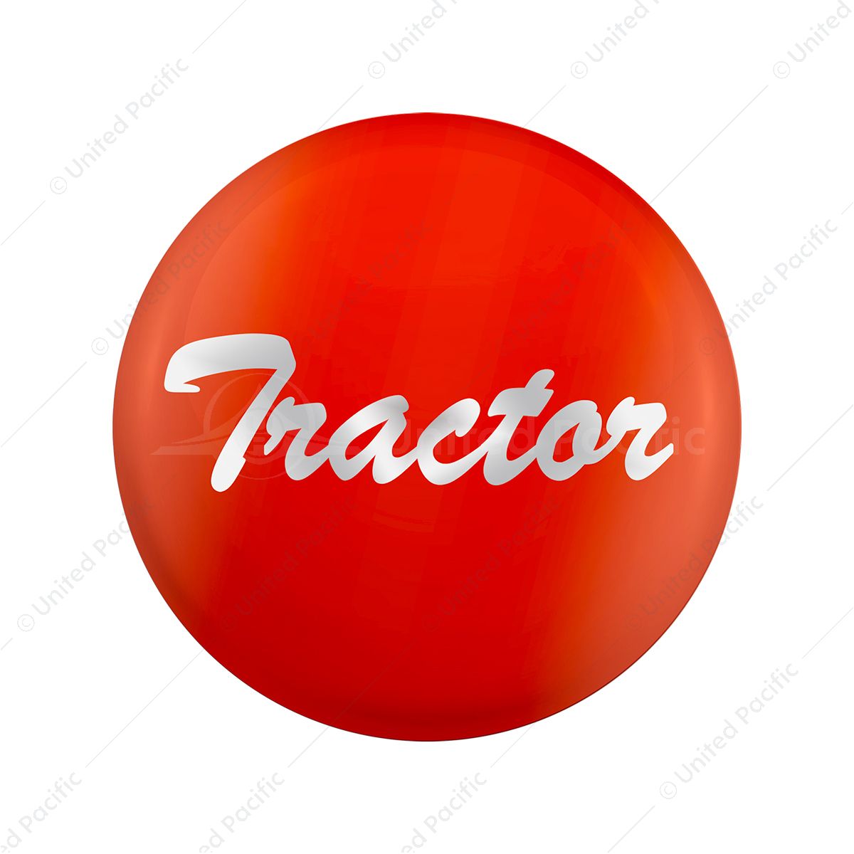 "Tractor" Glossy Air Valve Knob Candy Color Sticker -Cadmium Orange