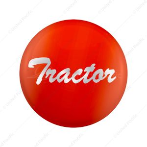 "Tractor" Glossy Air Valve Knob Candy Color Sticker -Cadmium Orange