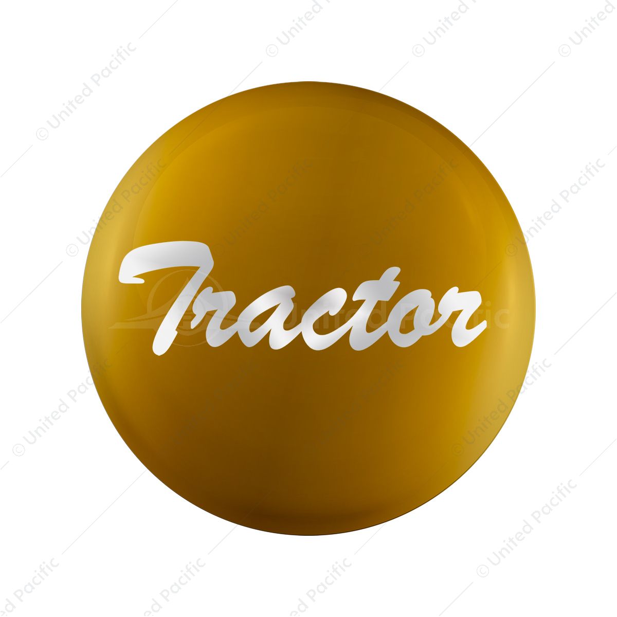 "Tractor" Glossy Air Valve Knob Candy Color Sticker -Electric Yellow