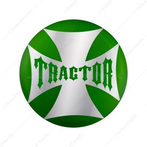 "Tractor" Maltese Cross Air Valve Knob Candy Color Sticker - Emerald Green