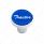 Aluminum Screw-On Air Valve Knob With Glossy Tractor Script Sticker - Blue Sticker