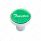Aluminum Screw-On Air Valve Knob With Glossy Tractor Script Sticker - Green Sticker