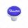 Aluminum Screw-On Air Valve Knob With Glossy Tractor Script Sticker - Purple Sticker