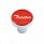 Aluminum Screw-On Air Valve Knob With Glossy Tractor Script Sticker - Red Sticker