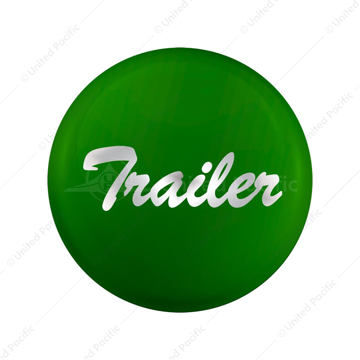 "Trailer" Glossy Air Valve Knob Candy Color Sticker - Emerald Green