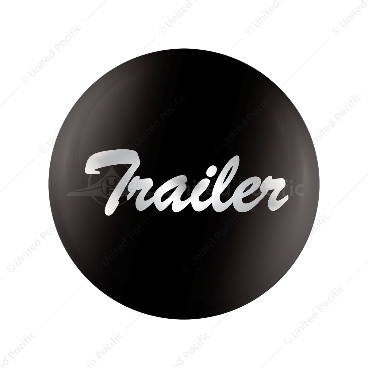 "Trailer" Glossy Air Valve Knob Candy Color Sticker - Glossy Black