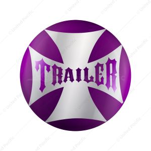 "Trailer" Maltese Cross Air Valve Knob Candy Color Sticker Only- Candy Purple