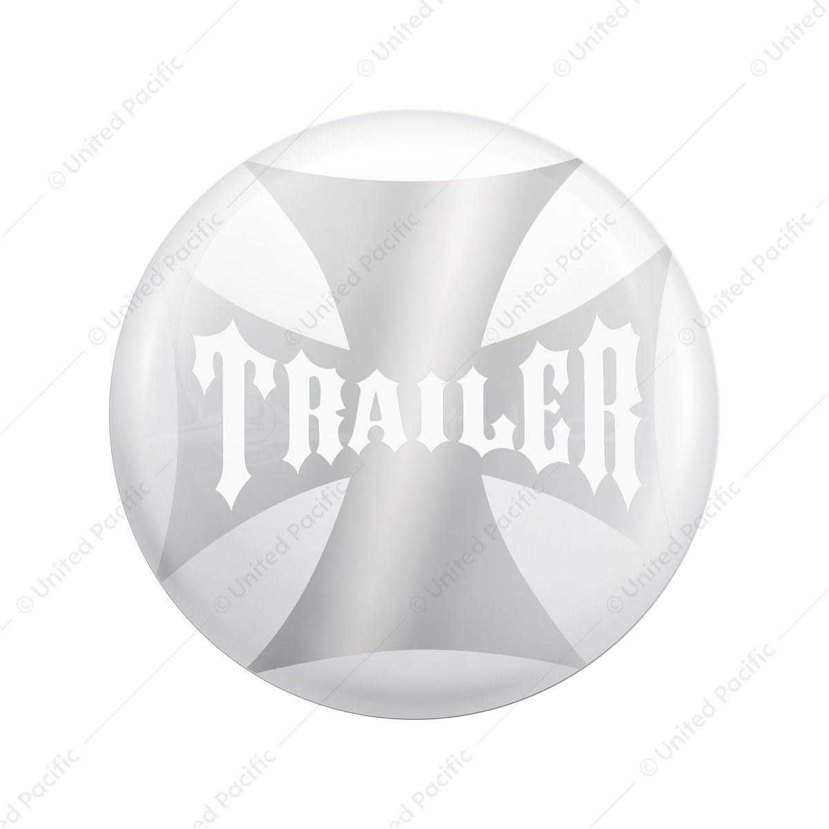 "Trailer" Maltese Cross Air Valve Knob Candy Color Sticker Only- Pearl White