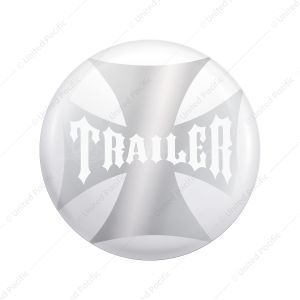 "Trailer" Maltese Cross Air Valve Knob Candy Color Sticker Only- Pearl White