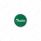 Aluminum Screw-On Air Valve Knob With Glossy Trailer Script Sticker - Green Sticker