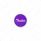 Aluminum Screw-On Air Valve Knob With Glossy Trailer Script Sticker - Purple Sticker