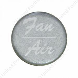 "Fan/Air" Glossy Dash Knob Sticker Only - Silver