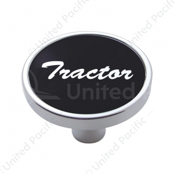 "Tractor" Short Air Valve Knob - Black Aluminum Sticker