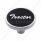 "Tractor" Short Air Valve Knob - Black Aluminum Sticker