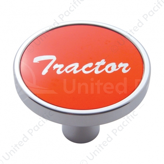 "Tractor" Short Air Valve Knob - Red Aluminum Sticker