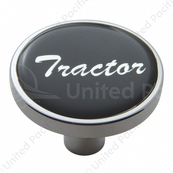 "Tractor" Short Air Valve Knob - Black Glossy Sticker