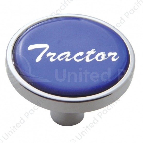 "Tractor" Short Air Valve Knob - Blue Glossy Sticker