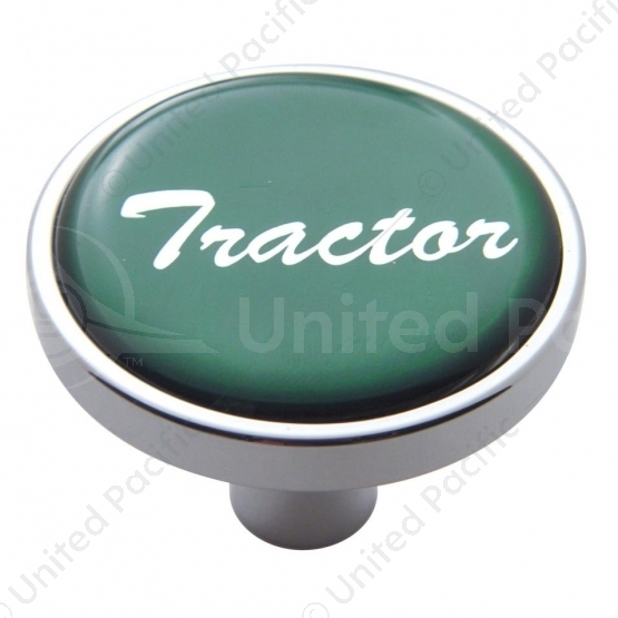 "Tractor" Short Air Valve Knob - Green Glossy Sticker