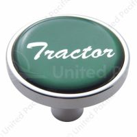 "Tractor" Short Air Valve Knob - Green Glossy Sticker