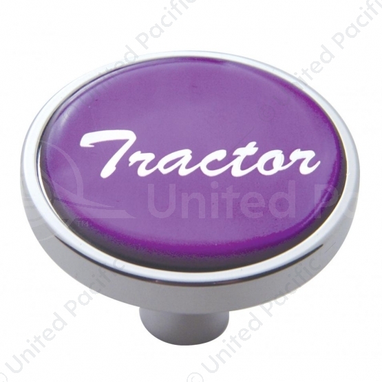 "Tractor" Short Air Valve Knob - Purple Glossy Sticker