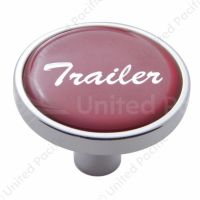 "Trailer" Short Air Valve Knob - Red Glossy Sticker