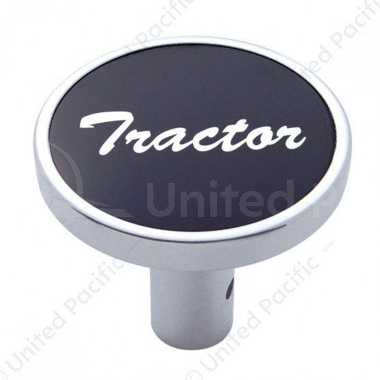 "Tractor" Long Air Valve Knob - Black Aluminum Sticker