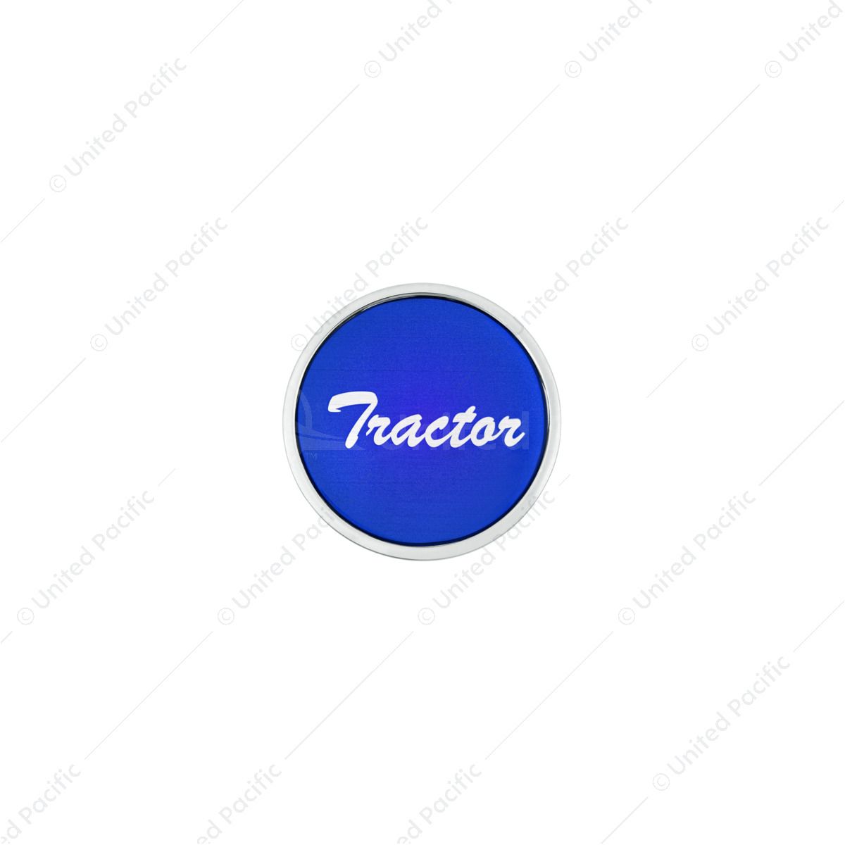 "Tractor" Long Air Valve Knob - Blue Glossy Sticker