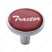 "Tractor" Long Air Valve Knob - Red Glossy Sticker