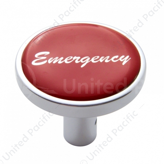 "Emergency" Long Air Valve Knob - Red Glossy Sticker