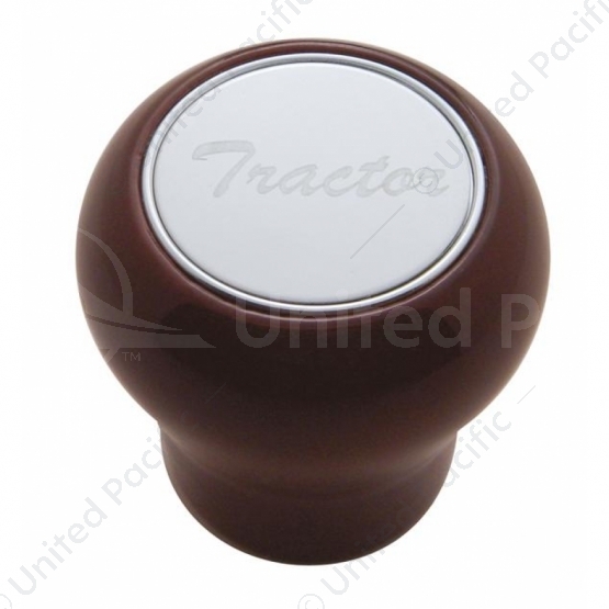"Tractor" Wood Air Valve Knob - Stainless Plaque