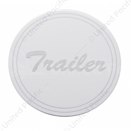 "Trailer" Stainless Air Valve Knob Plaque Only - Cursive Script