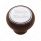 "Wiper/Washer" Wood Deluxe Dash Knob - Stainless Plaque