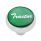 "Tractor" Deluxe Air Valve Knob - Green Glossy Sticker