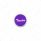 "Tractor" Deluxe Air Valve Knob - Purple Glossy Sticker