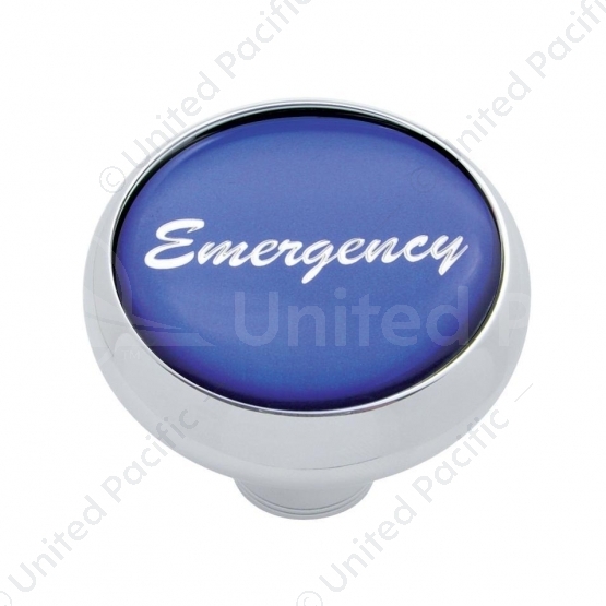 "Emergency" Deluxe Air Valve Knob - Blue Glossy Sticker
