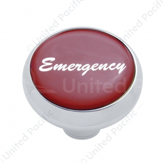 "Emergency" Deluxe Air Valve Knob - Red Glossy Sticker