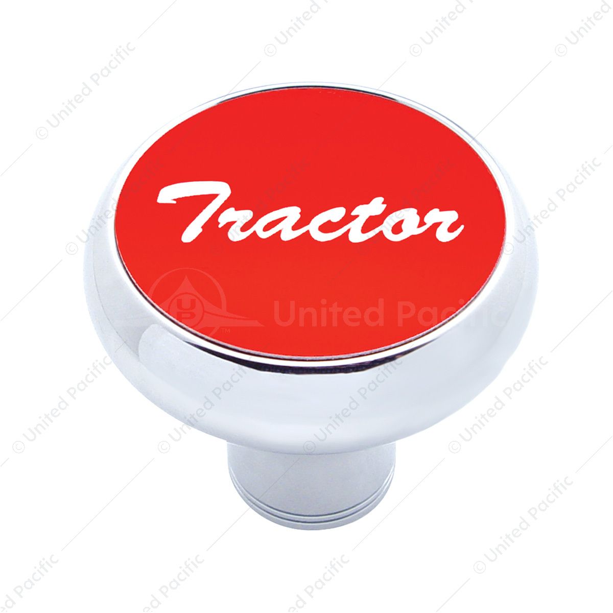 "Tractor" Deluxe Air Valve Knob - Red Aluminum Sticker
