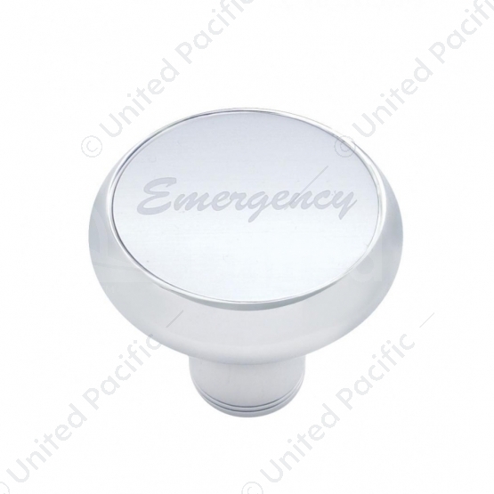"Emergency" Deluxe Air Valve Knob - Silver Aluminum Sticker
