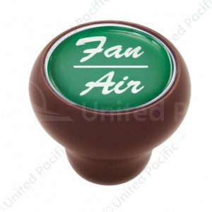 "Fan/Air" Wood Deluxe Dash Knob With Glossy Sticker