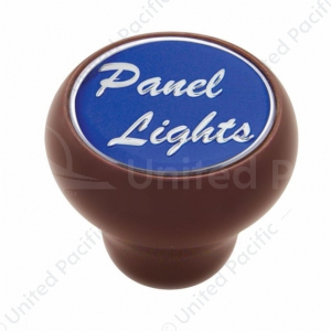 "Panel Lights" Wood Deluxe Dash Knob With Glossy Sticker