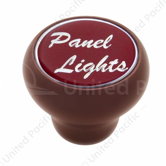 "Panel Lights" Wood Deluxe Dash Knob - Red Glossy Sticker