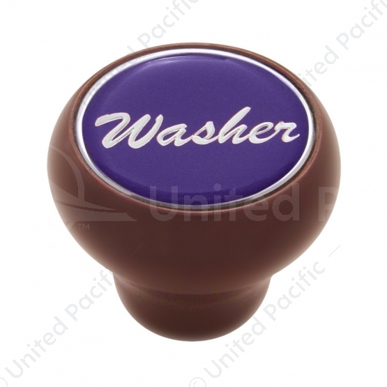 "Washer" Wood Deluxe Dash Knob - Purple Glossy Sticker