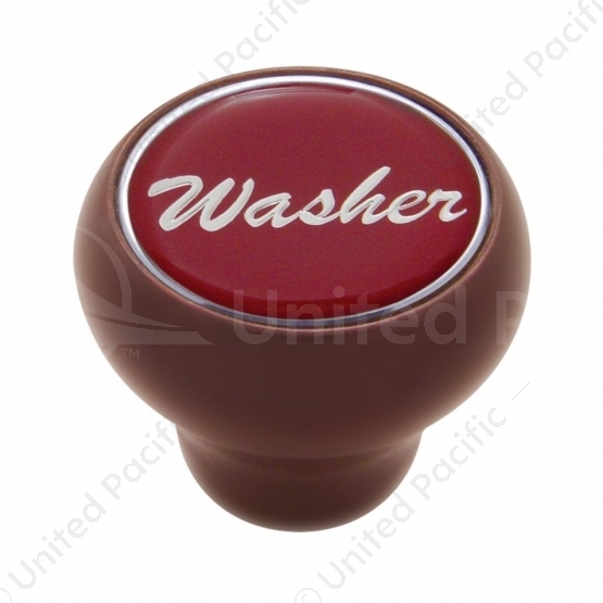 "Washer" Wood Deluxe Dash Knob - Red Glossy Sticker