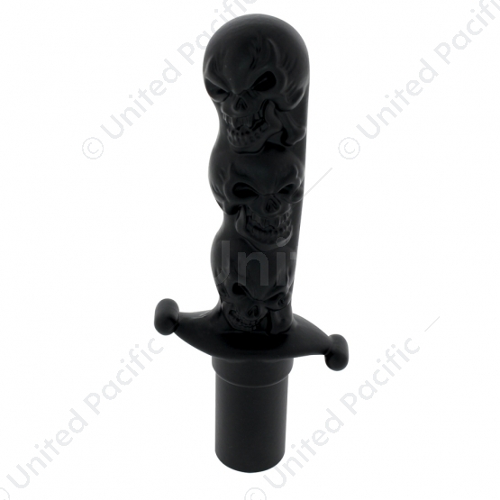 Black Aluminum Skull Dagger Air Valve Knob