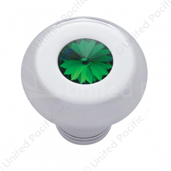 Small Deluxe Dash Knob With Green Crystal