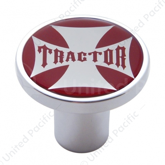 "Tractor" Air Valve Knob - Red Maltese Cross Sticker